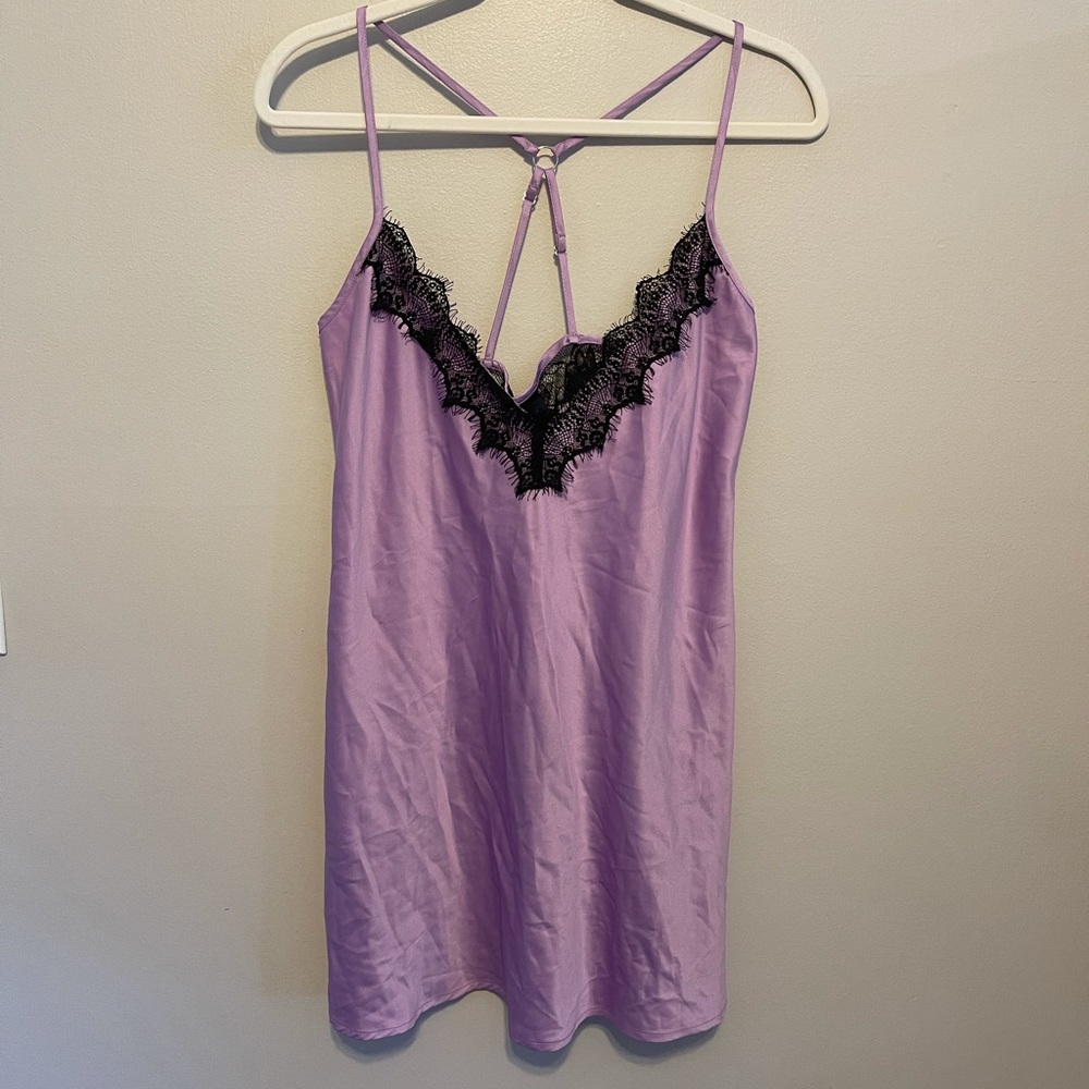Fredricks of Hollywood Satin and Lace Slip Dress